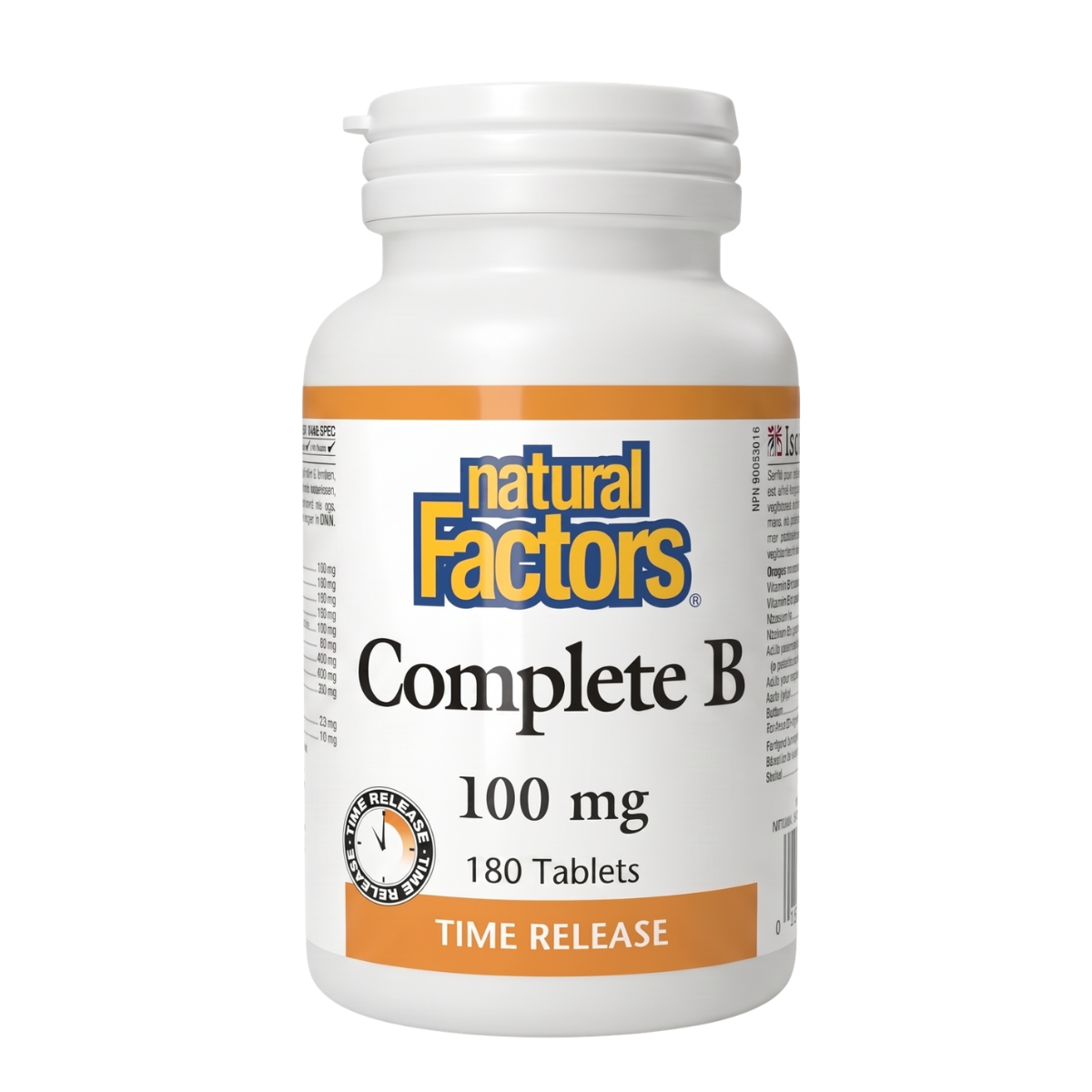 Natural Factors Complete B 100 mg Time Release 180 Tablets