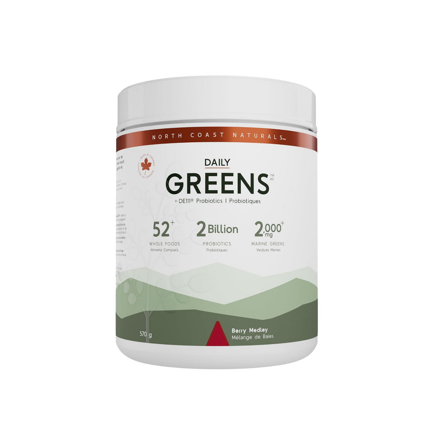 North Coast Naturals Daily Greens Berry Medley 570 g