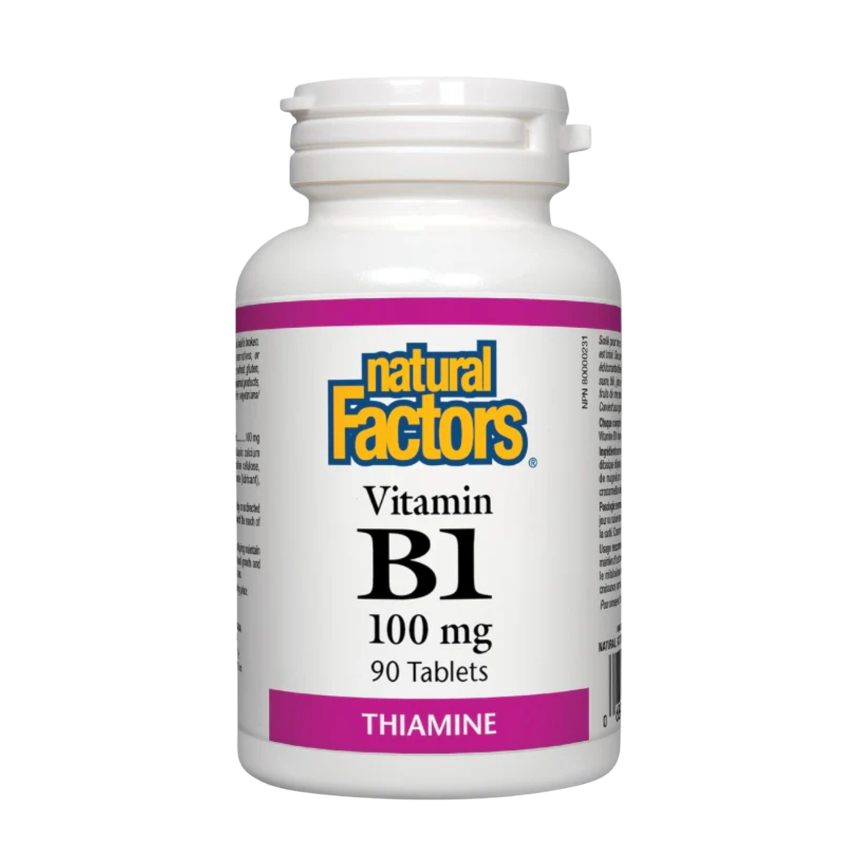 Natural Factors Vitamin B1 100 mg 90 Tablets