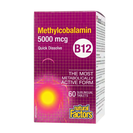 Natural Factors Vitamin B12 5000 mcg 60 Tablets