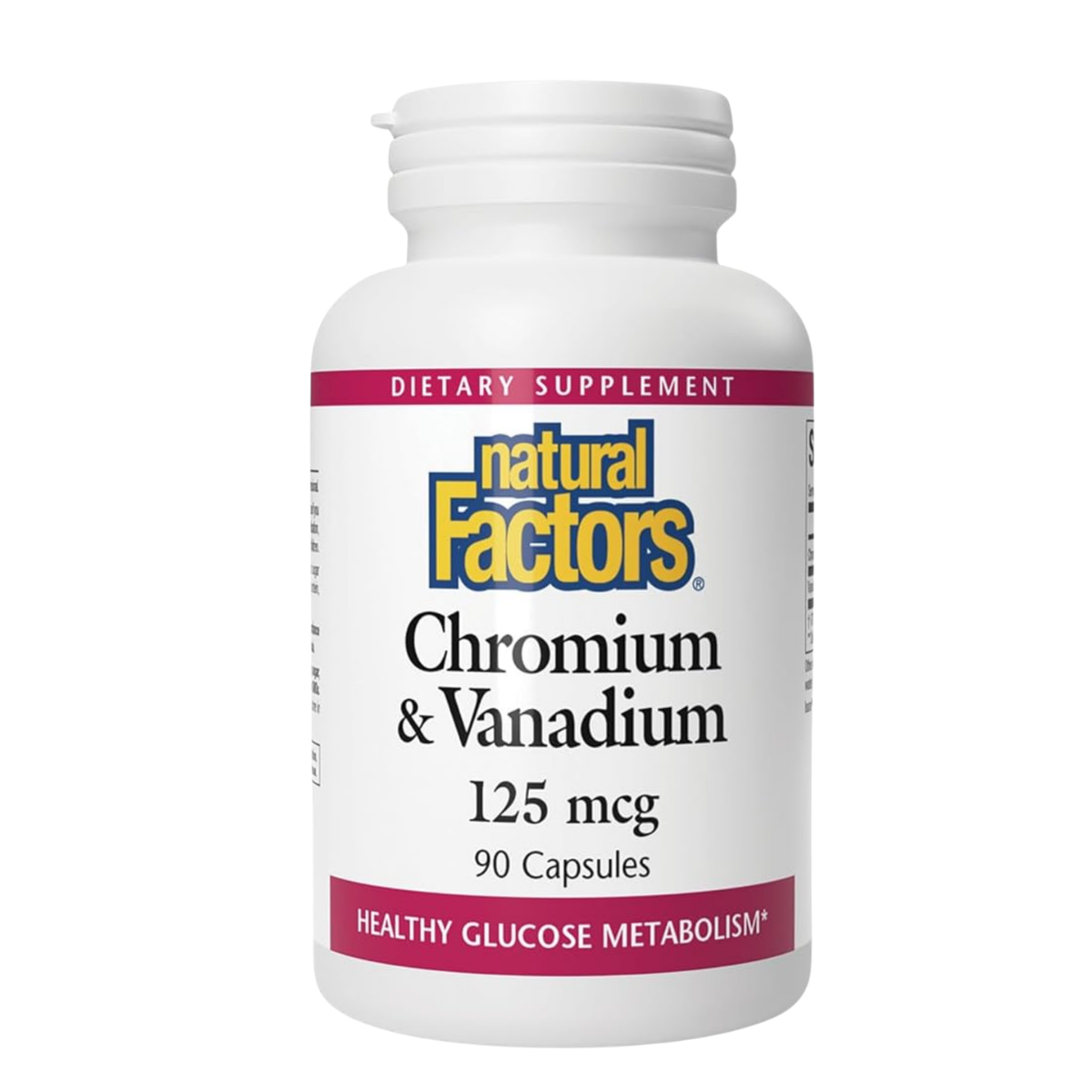 Natural Factors Chromium & Vanadium 125mcg 90 Capsules