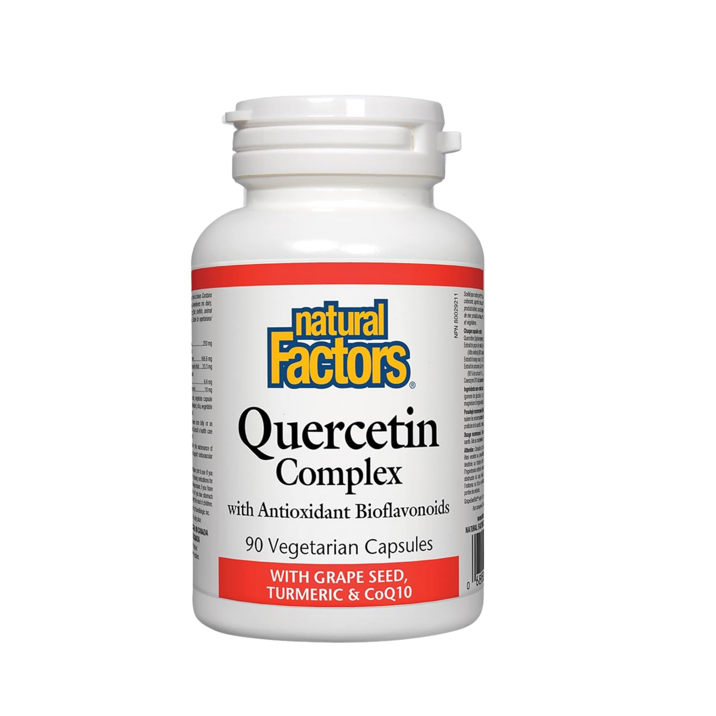 Natural Factors Quercetin Complex with Grape Seed, Turmeric & CoQ10 90 Capsules