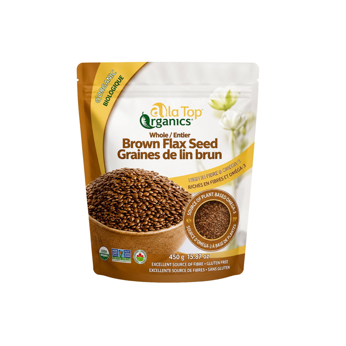 Source of Life Naturals Organic Brown Flax Seeds Whole