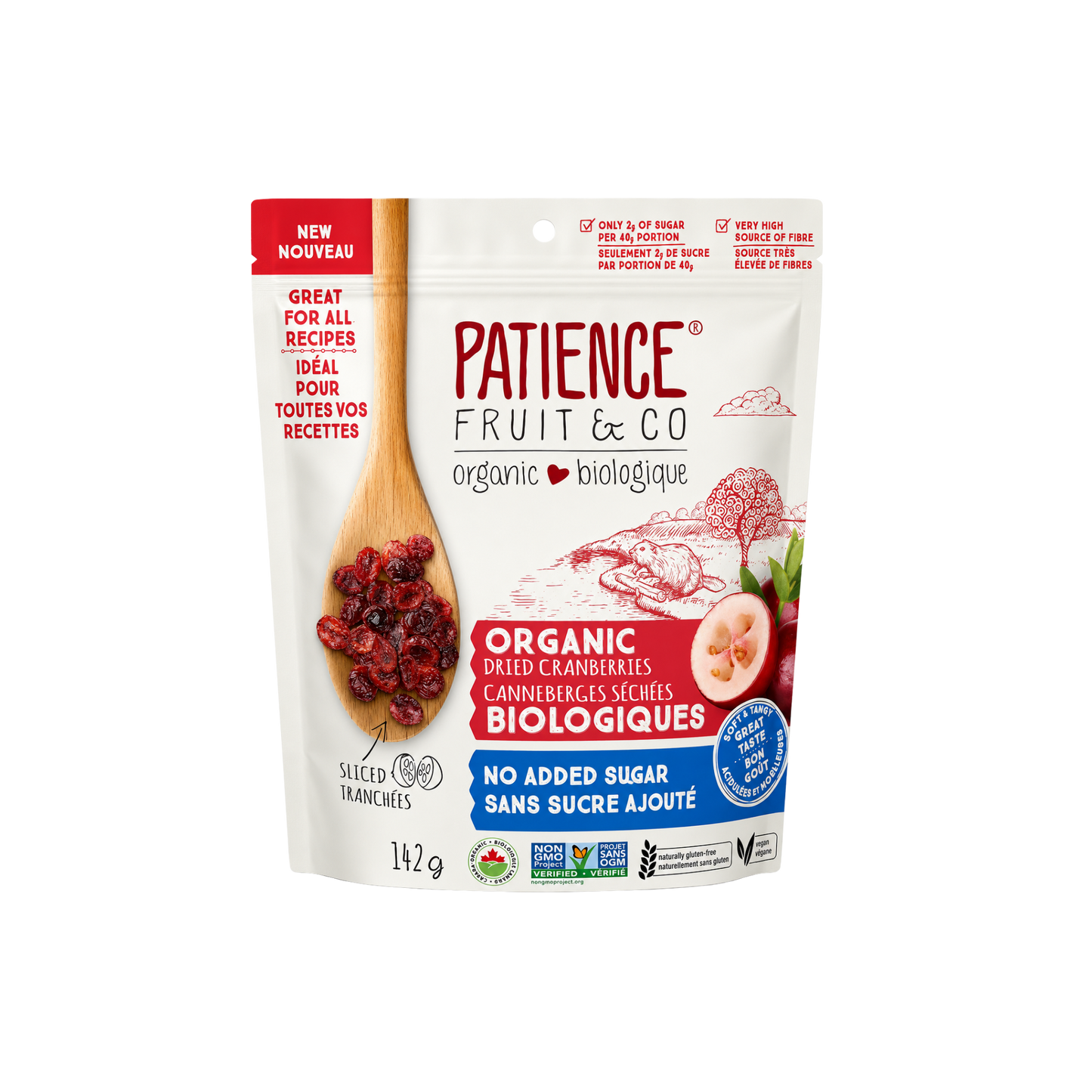 Patience Fruit Co Organic Dried Cranberries 142 g