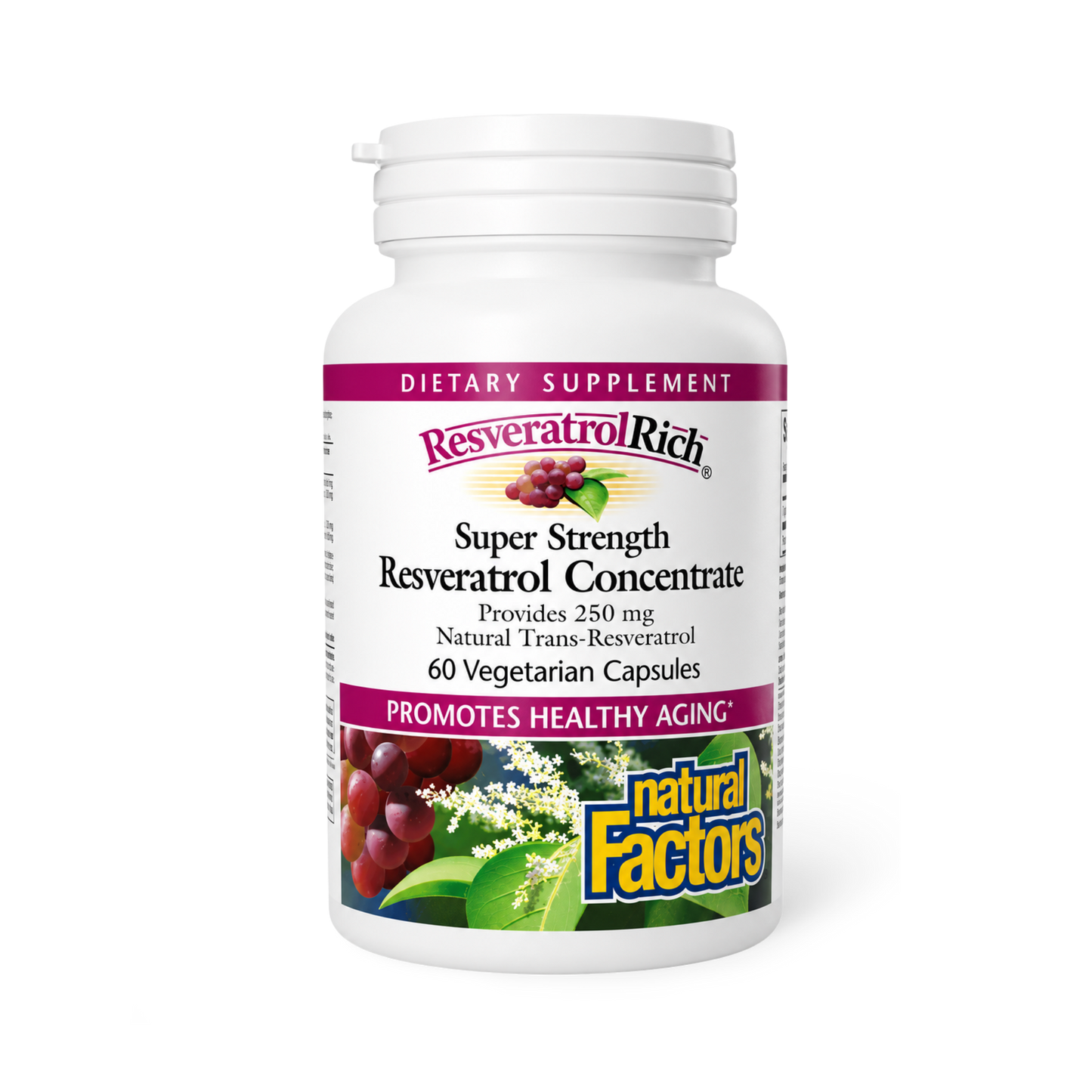 Natural Factors Super Strength Resveratrol Concentrate 500 mg 60 Capsules