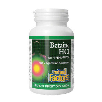 Natural Factors Betaine HCL 180 Capsules