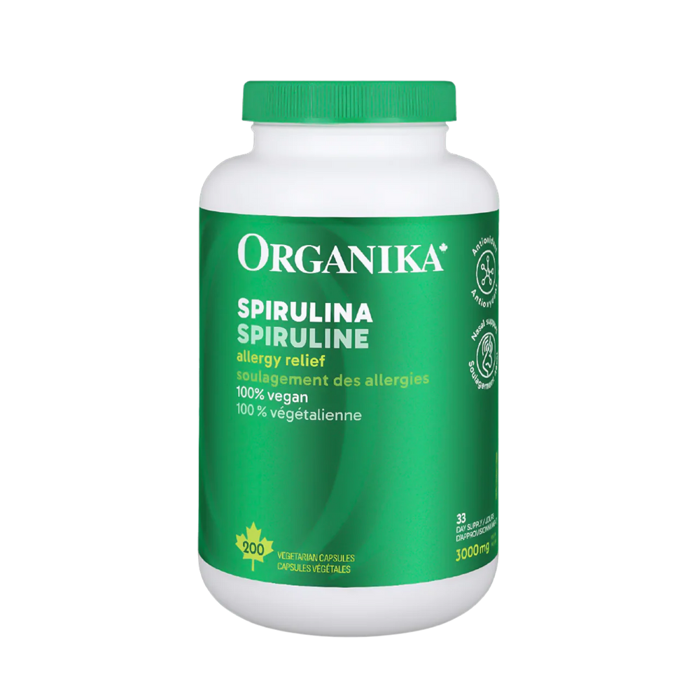 Organika Blue Green Algae Spirulina 500 mg 200 Capsules