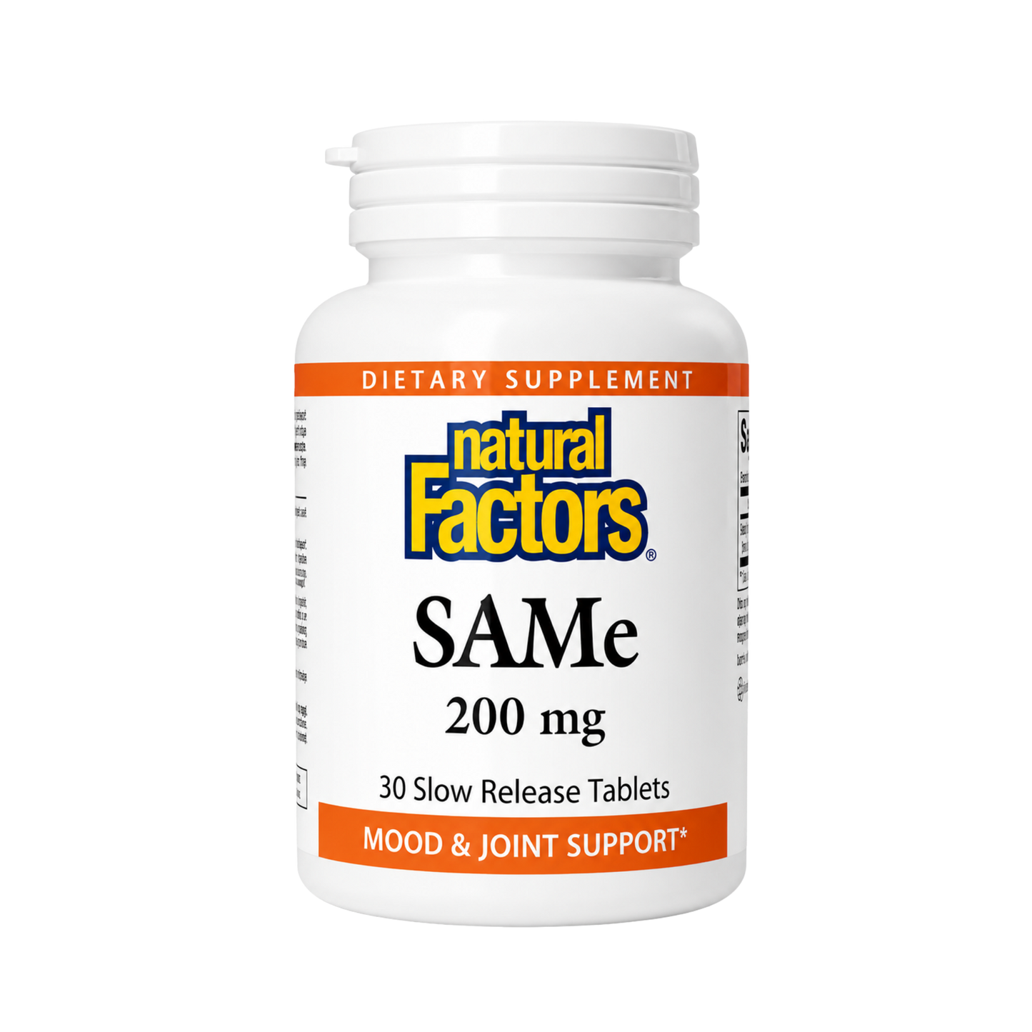 Natural Factors SAMe 200 mg 30 Coated Tablets