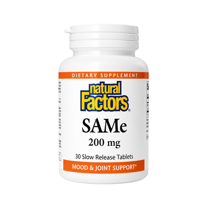 Natural Factors SAMe 200 mg 30 Coated Tablets
