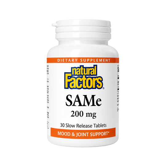 Natural Factors SAMe 200 mg 30 Coated Tablets