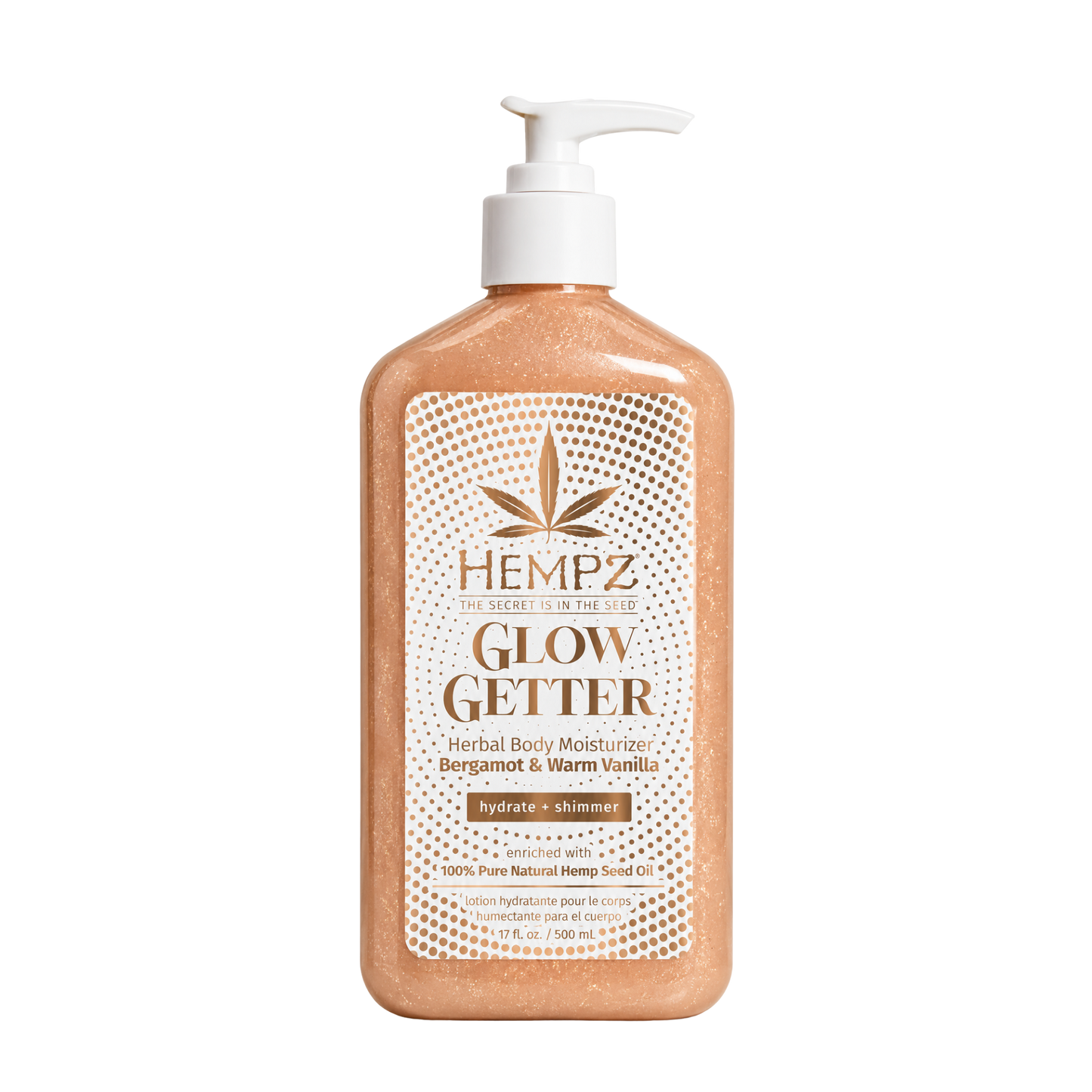 Hempz Glow Getter Herbal Body Moisturizer Bergamot Warm Vanilla