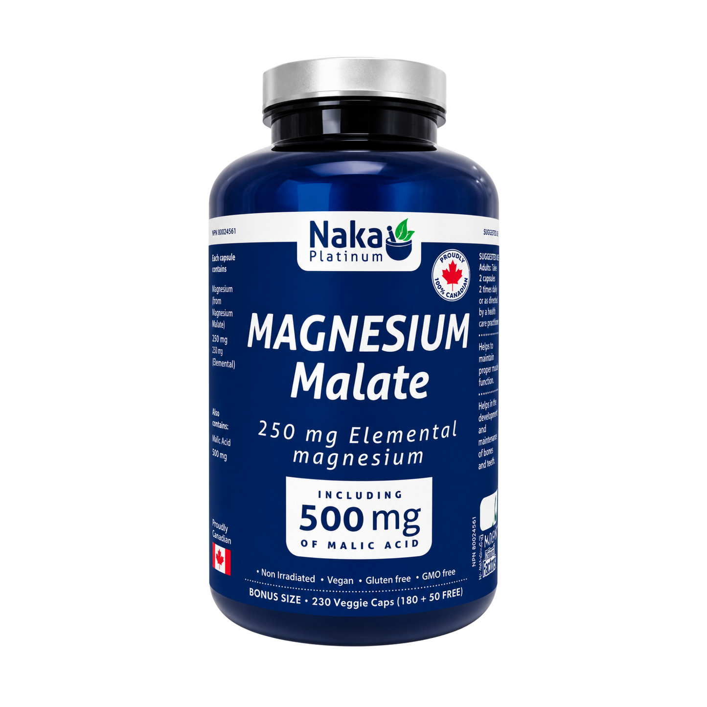 Naka Magnesium Malate 200 Capsules