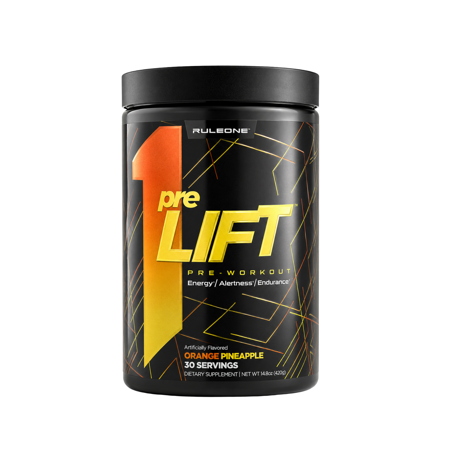 Rule One Pre-Lift Pre-Workout Orange Pineapple 30 Servings