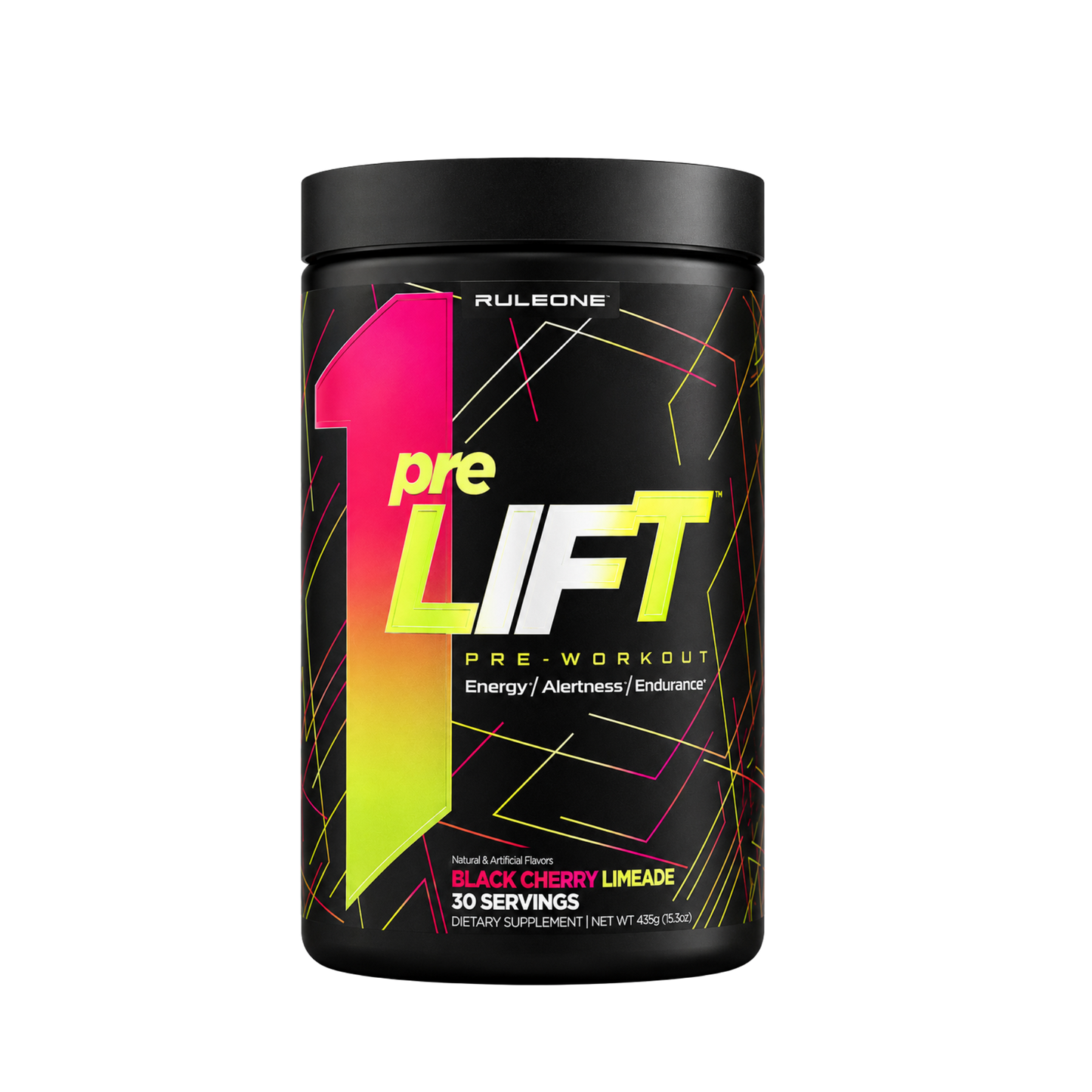Rule One Pre-Lift Pre-Workout Black Cherry Limeade 30 Servings