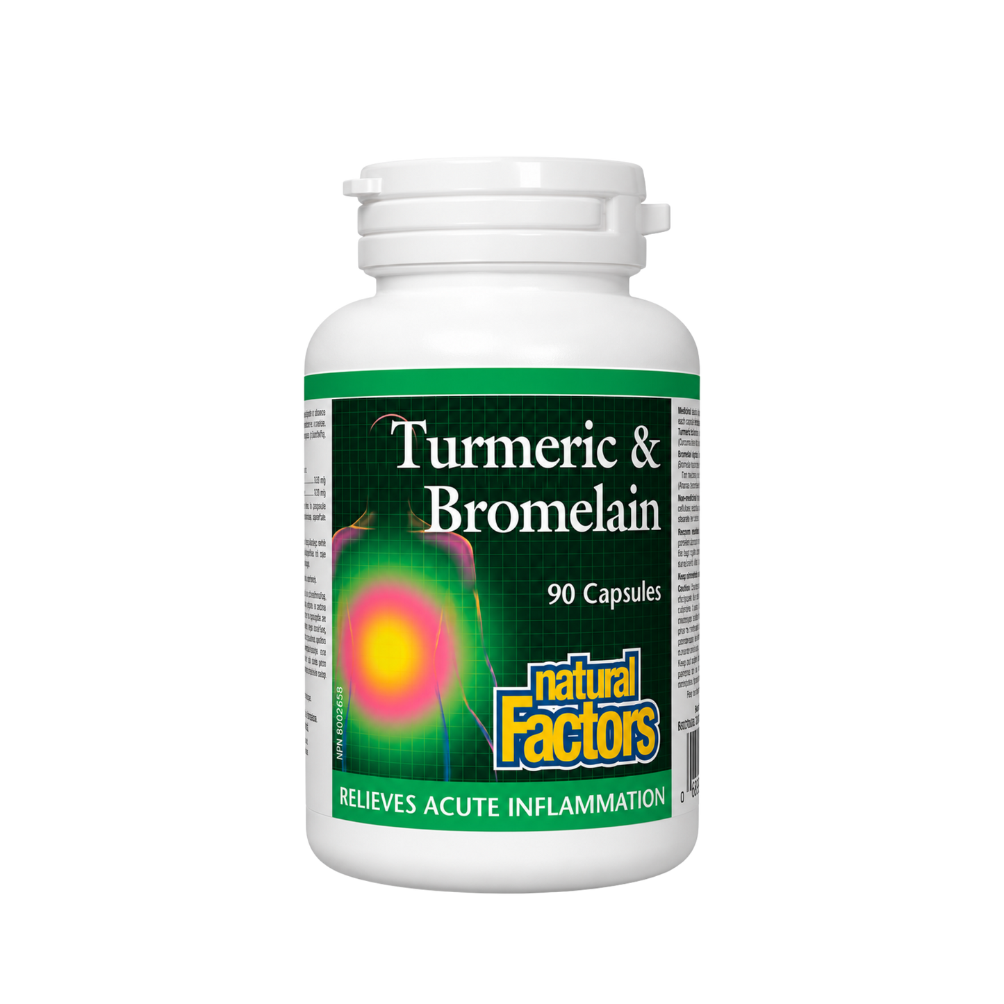 Natural Factors Turmeric and Bromelain 90 Capsules