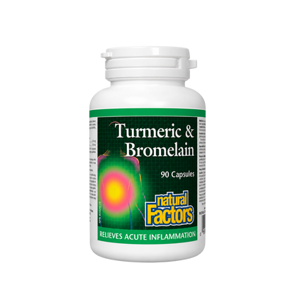 Natural Factors Turmeric and Bromelain 90 Capsules