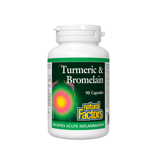 Natural Factors Turmeric and Bromelain 90 Capsules