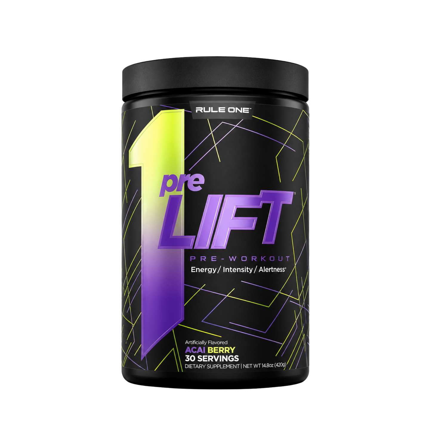 Rule One Pre-Lift Pre-Workout Acai Berry 30 Servings