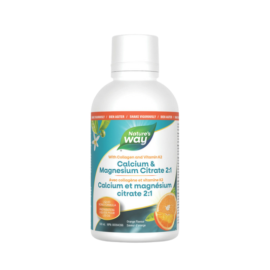 Nature's Way Calcium Magnesium Citrate 2:1 Liquid Bone Formula Orange 500 mL