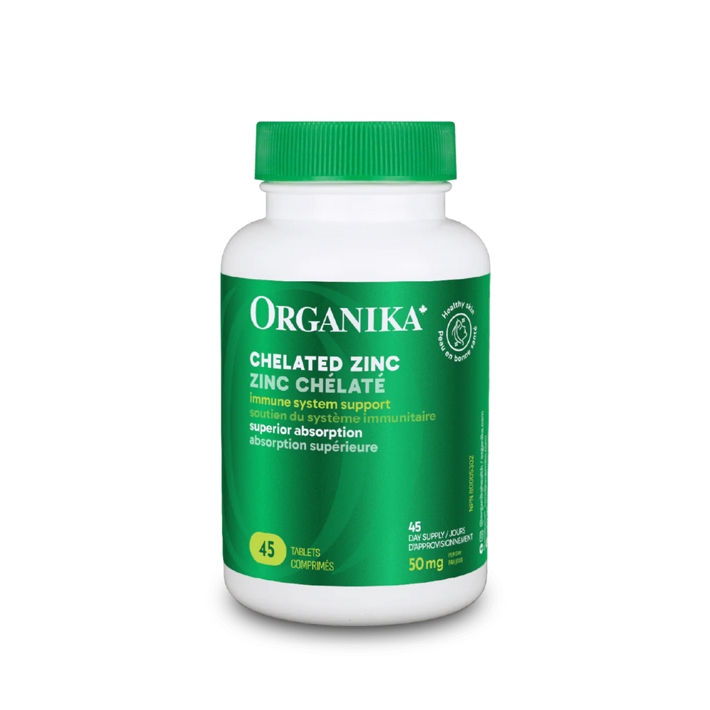 Organika Chelated Zinc 50 mg 45 Tablets