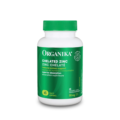 Organika Chelated Zinc 50 mg 45 Tablets