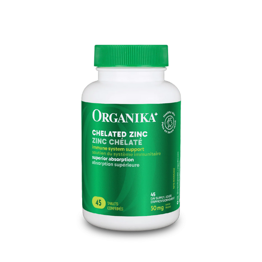 Organika Chelated Zinc 50 mg 45 Tablets