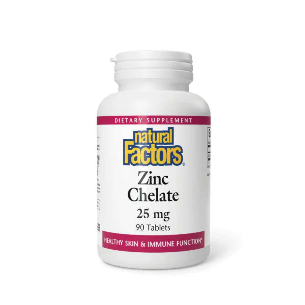 Natural Factors Zinc Chelate 25 mg 90 Tablets