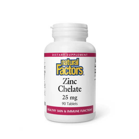 Natural Factors Zinc Chelate 25 mg 90 Tablets