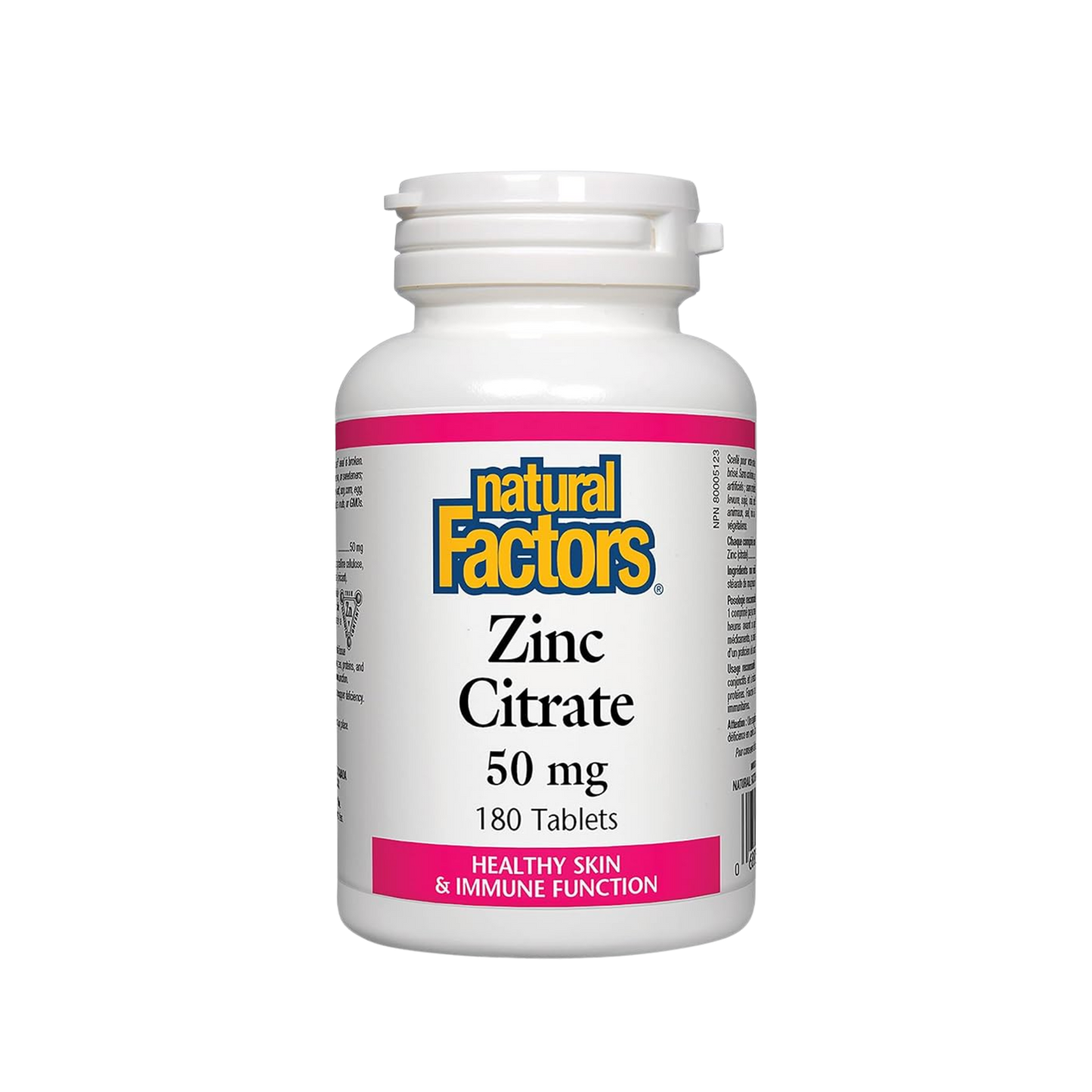 Natural Factors Zinc Citrate 50 mg 180 Tablets