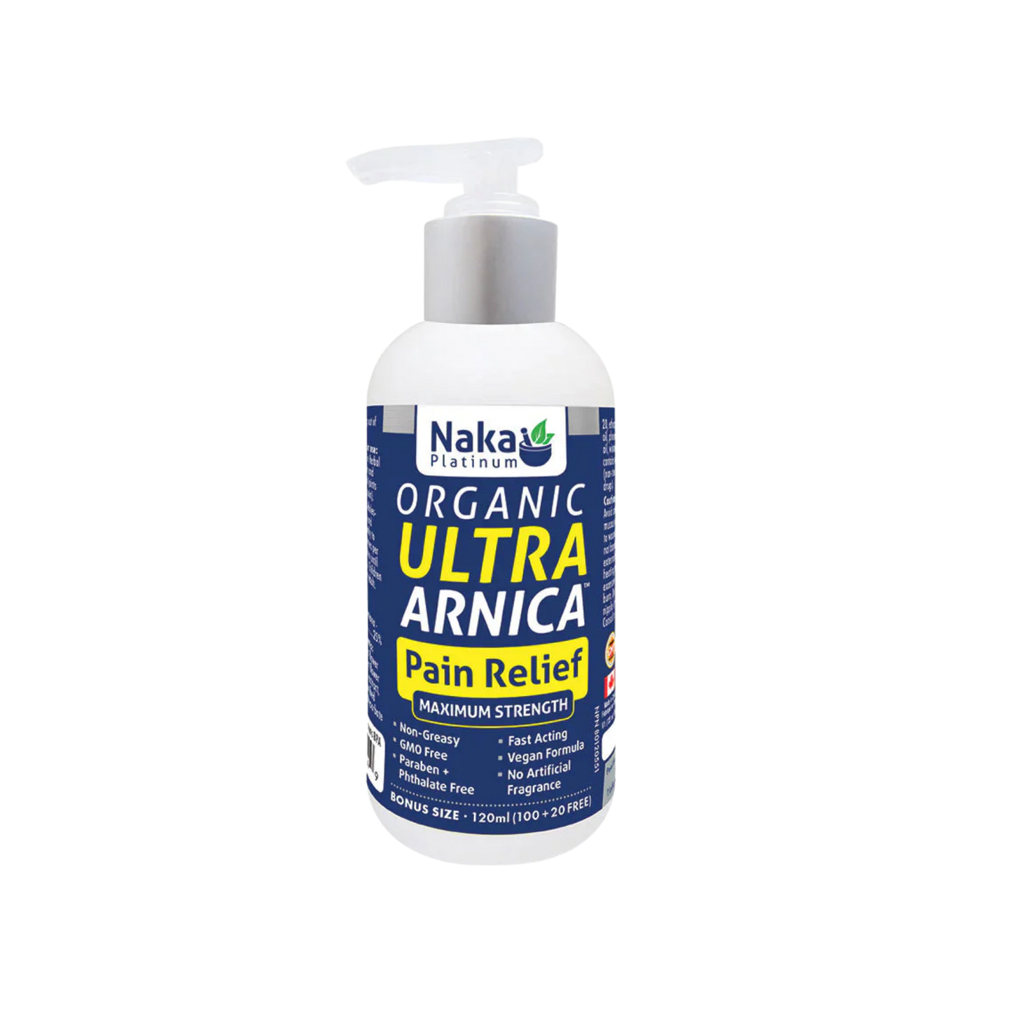 Naka Platinum Organic Ultra Arnica Pain Relief 120ml