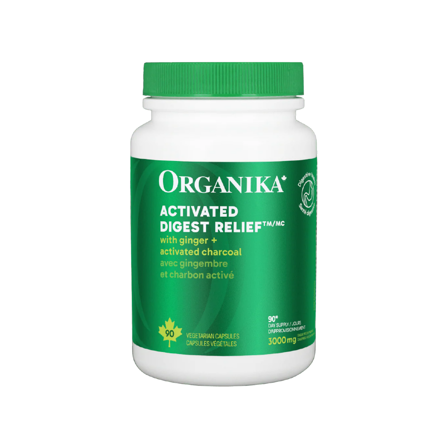 Organika Activated Digest Relief 3000 mg 90 Capsules