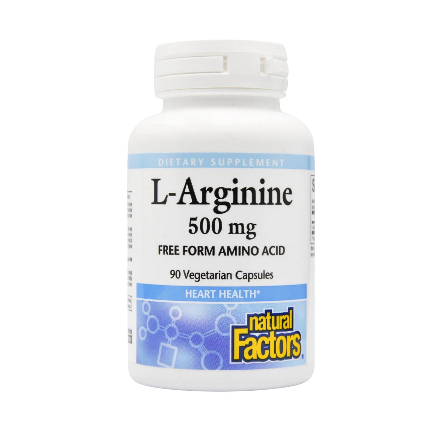 Natural Factors L-Arginine 500 mg 90 Veggie Capsules