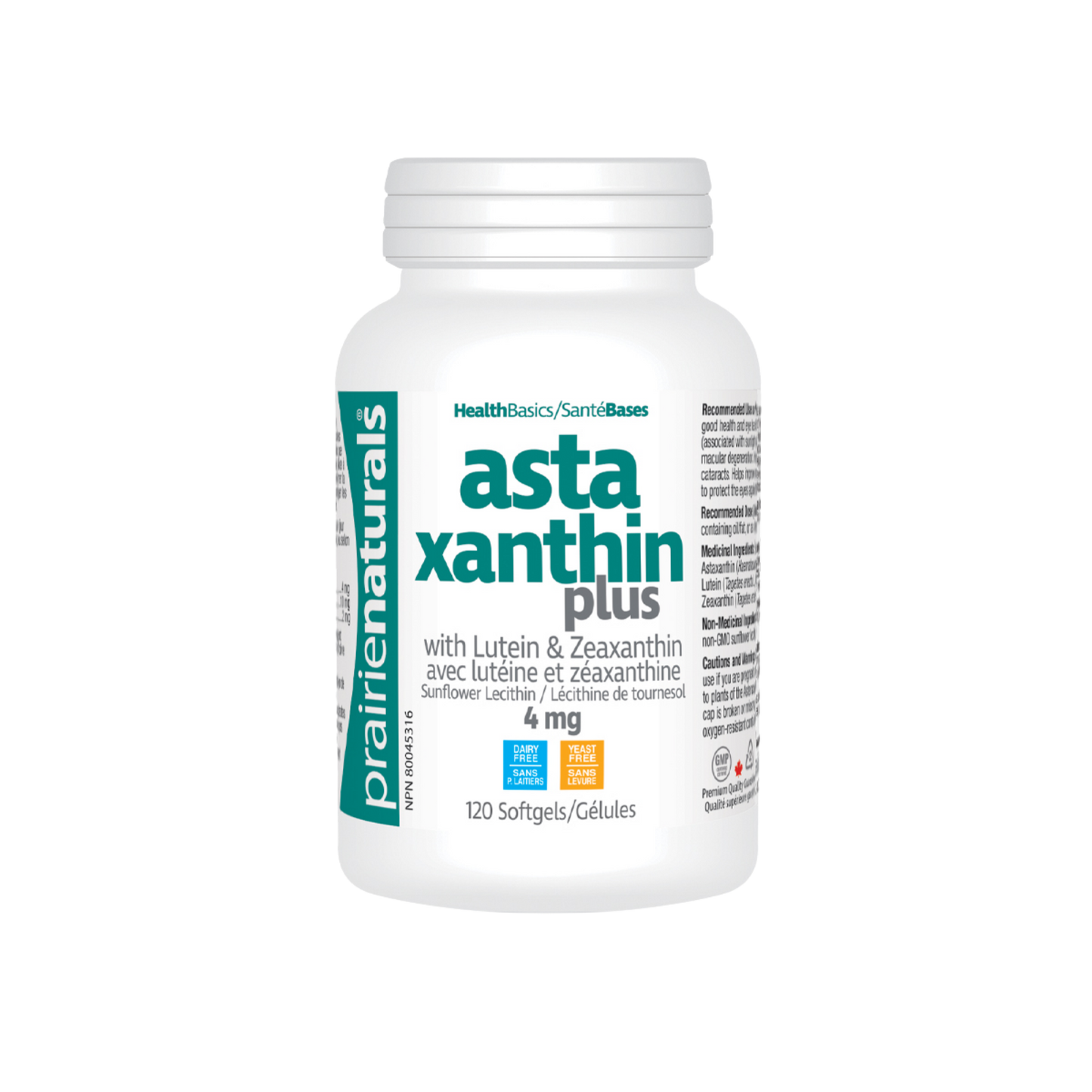 Prairie Naturals Astaxanthin Plus 4 mg 60 Softgels
