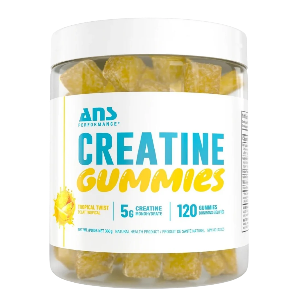 ANS Creatine Gummies Tropical Twist 120 Gummies