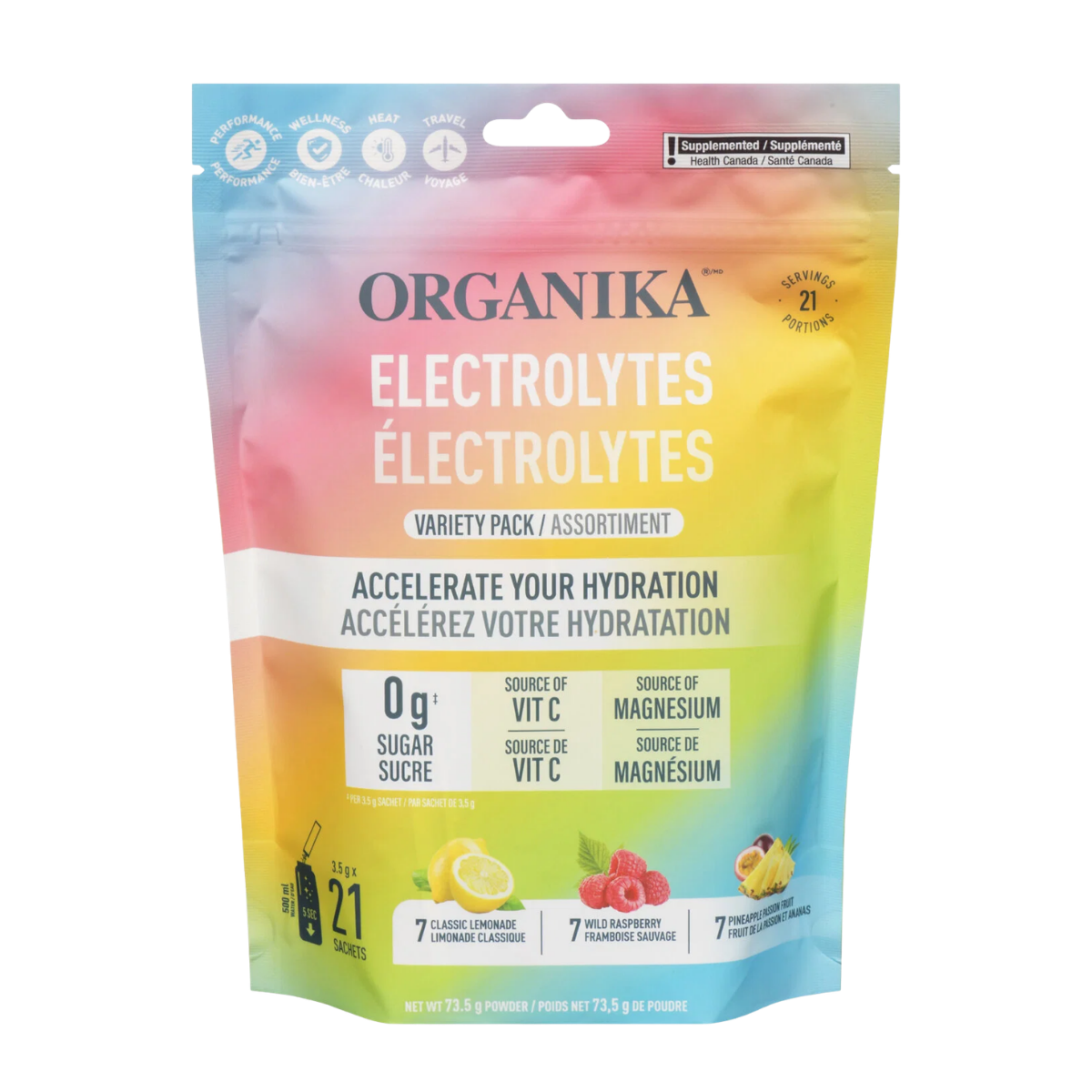 Organika Electrolytes Variety Pack 21 Packs