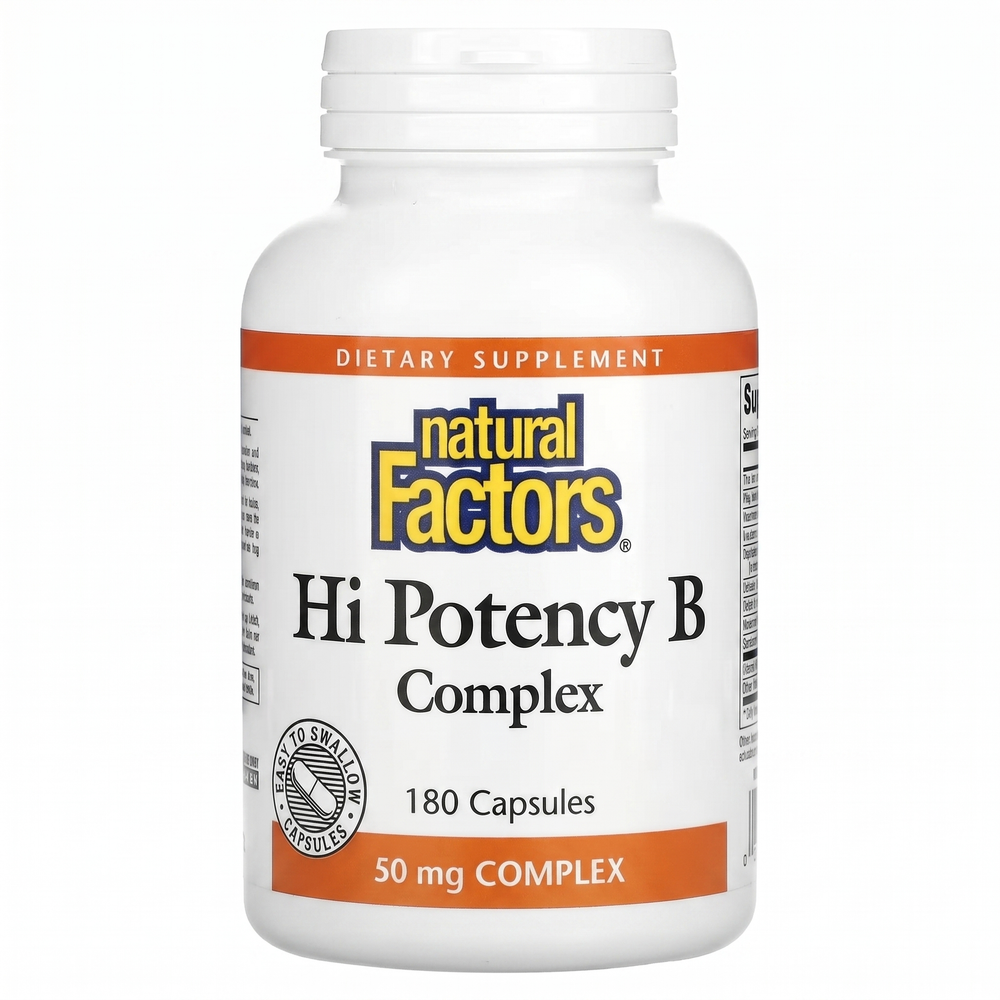 Natural Factors Hi Potency B Complex 180 Capsules