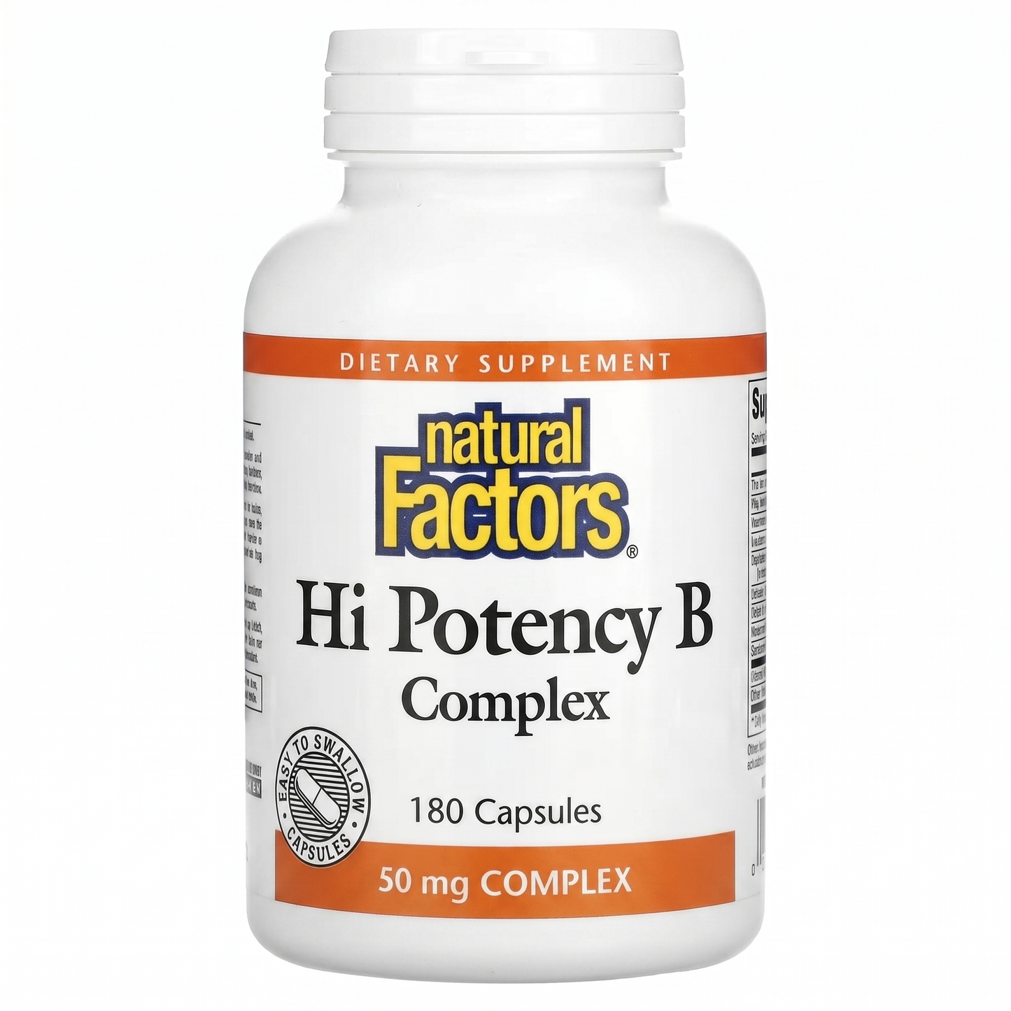 Natural Factors Hi Potency B Complex 180 Capsules