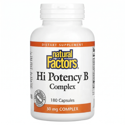 Natural Factors Hi Potency B Complex 180 Capsules