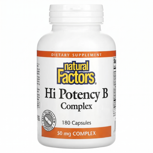 Natural Factors Hi Potency B Complex 180 Capsules
