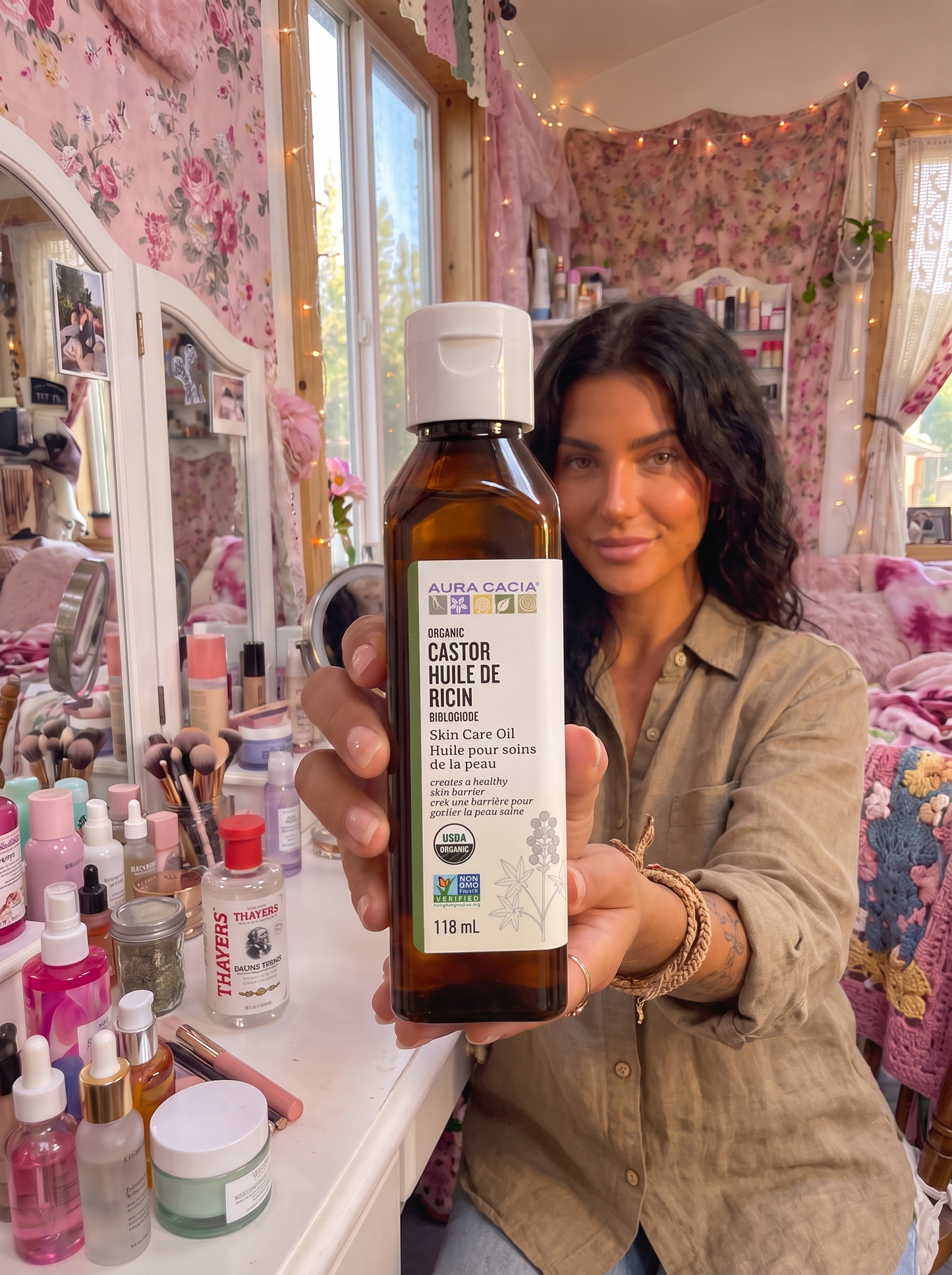Aura Cacia Organic Castor Skin Care Oil 118 mL