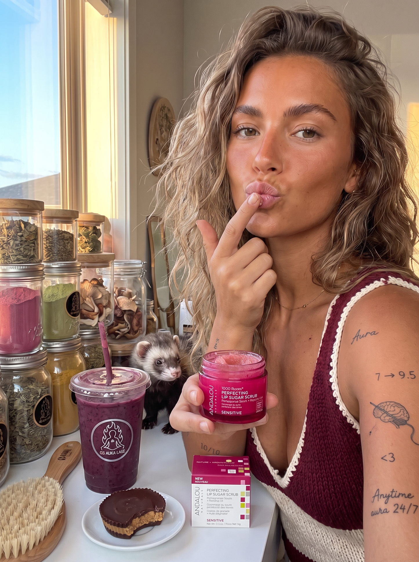 Andalou Naturals 1000 Roses Perfecting Lip Sugar Scrub