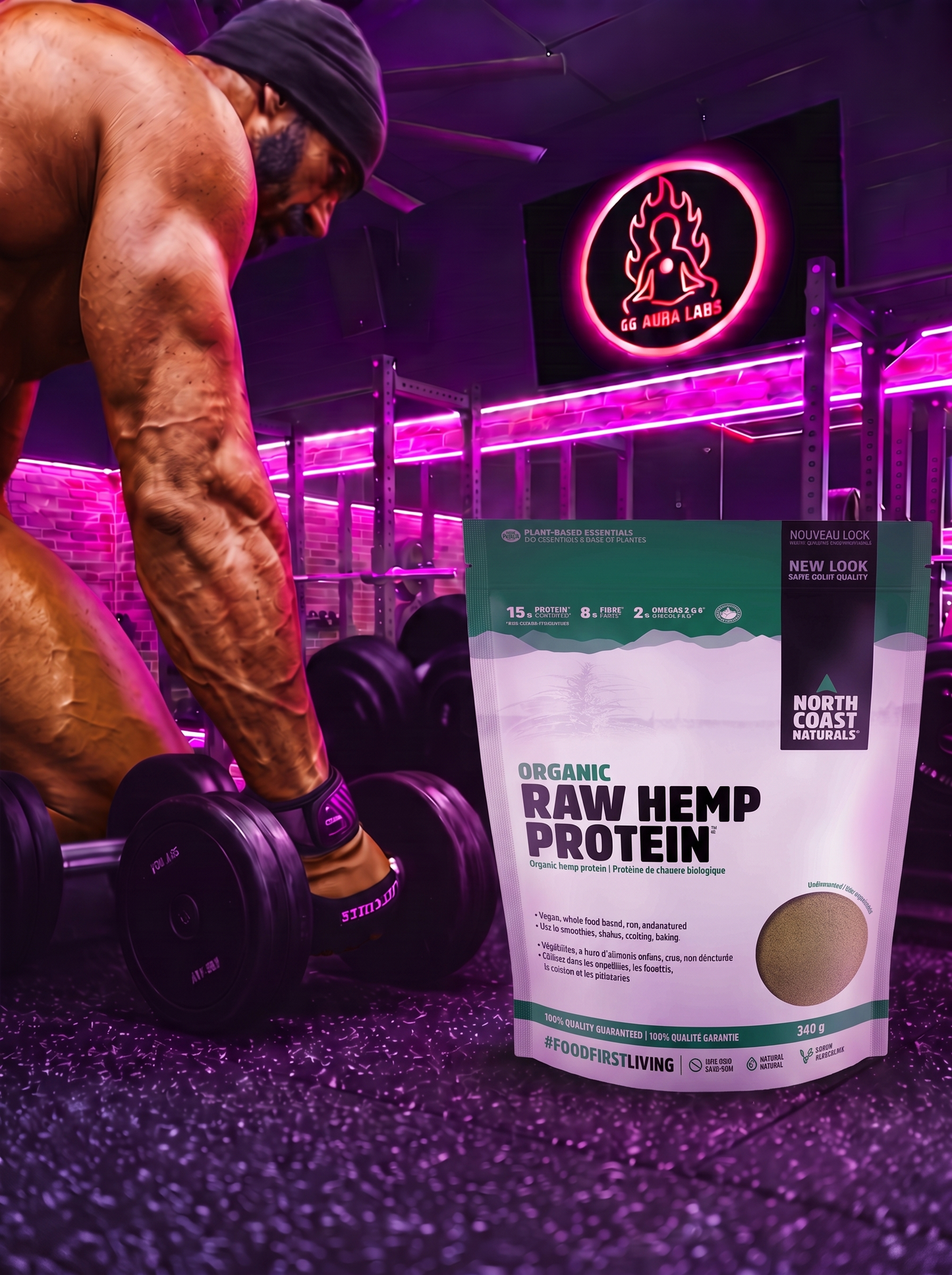 North Coast Naturals Organic Raw Hemp Protein Unflavored 340 g