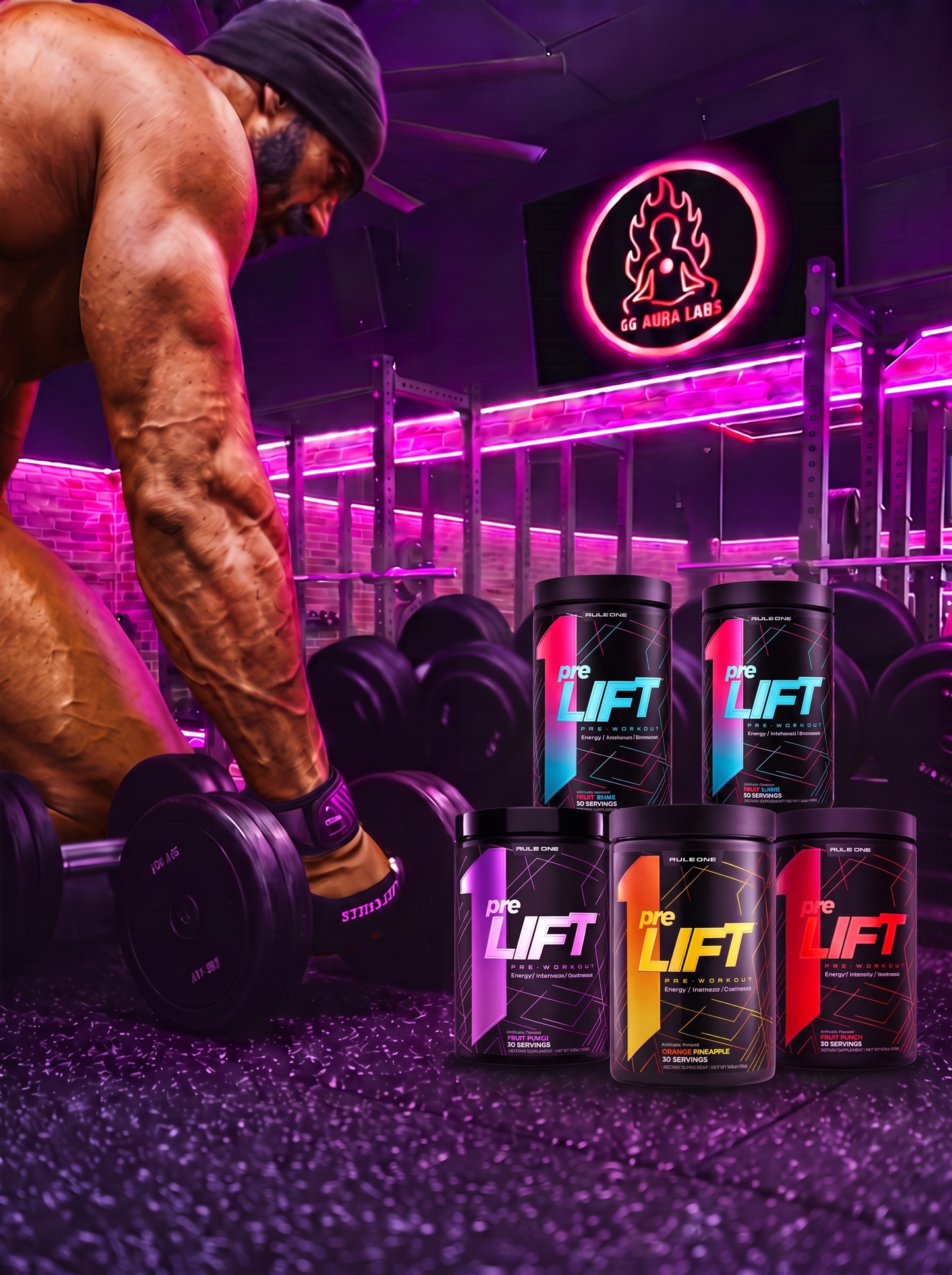 Rule One Pre-Lift Pre-Workout Acai Berry 30 Servings
