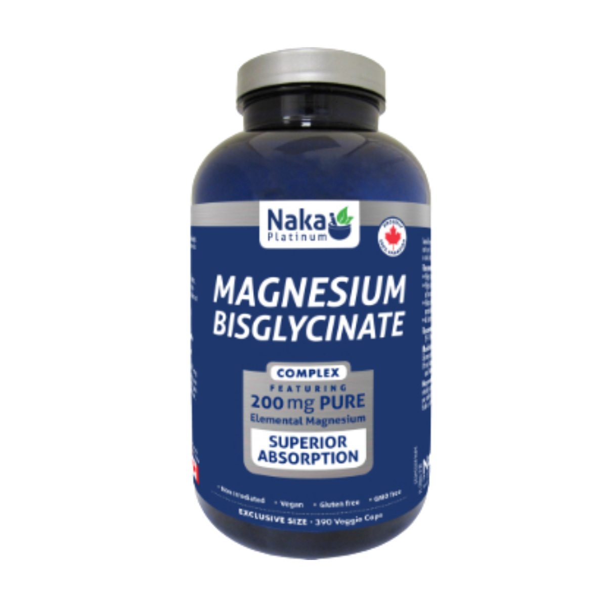 Naka Magnesium Bisglycinate 200 mg 390 Capsules